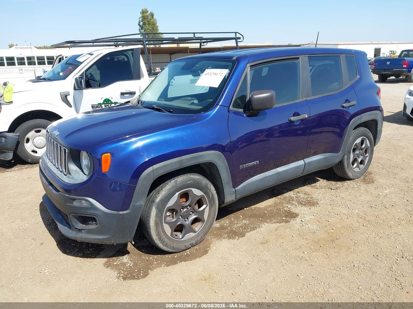 2016 Jeep Renegade VIN ZACCJAAW5GPC63205 IAAI salvage auction — NORMAL WEAR, Clear-Dealer Only (Arizona), sold $1,175 on 2026-07-13 (photo 2)