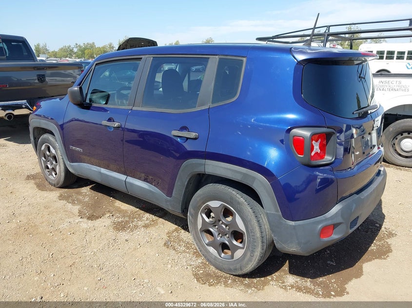 2016 Jeep Renegade VIN ZACCJAAW5GPC63205 IAAI salvage auction — NORMAL WEAR, Clear-Dealer Only (Arizona), sold $1,175 on 2026-07-13 (photo 3)