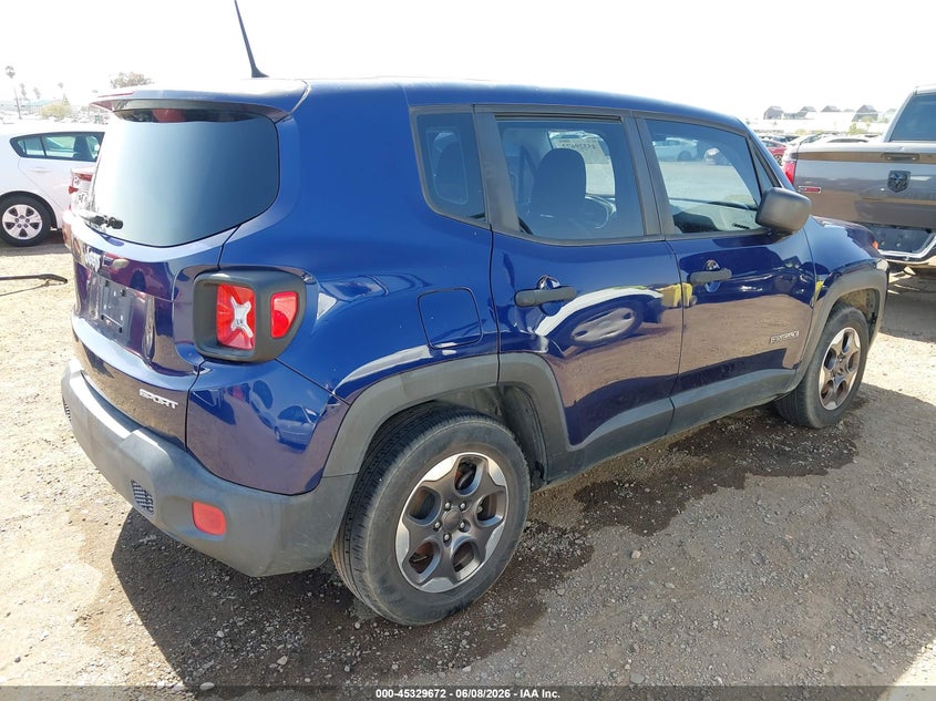2016 Jeep Renegade VIN ZACCJAAW5GPC63205 IAAI salvage auction — NORMAL WEAR, Clear-Dealer Only (Arizona), sold $1,175 on 2026-07-13 (photo 4)