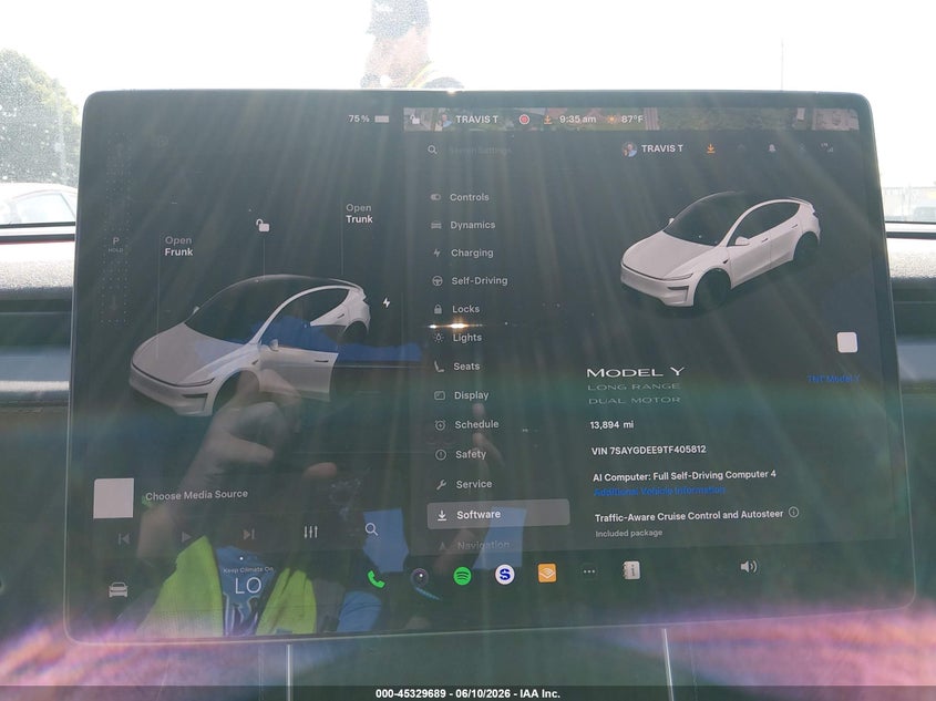2026 Tesla Model y VIN 7SAYGDEE9TF405812 IAAI salvage auction — HAIL, Clear (Missouri), sold $26,000 on 2026-07-20 (photo 7)