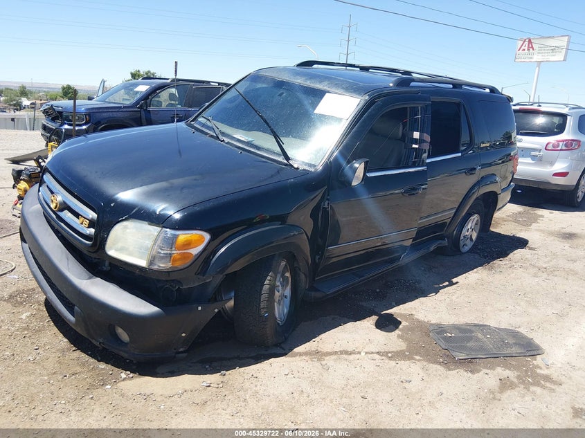 2001 Toyota Sequoia VIN 5TDBT48A51S044403 IAAI salvage auction — SIDE, Salvage (New Mexico), sold $1,000 on 2026-07-12 (photo 2)