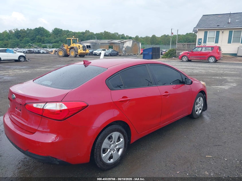 2016 Kia Forte VIN KNAFK4A63G5610886 IAAI salvage auction — LEFT FRONT, Clear (Virginia), sold $800 on 2026-07-13 (photo 4)