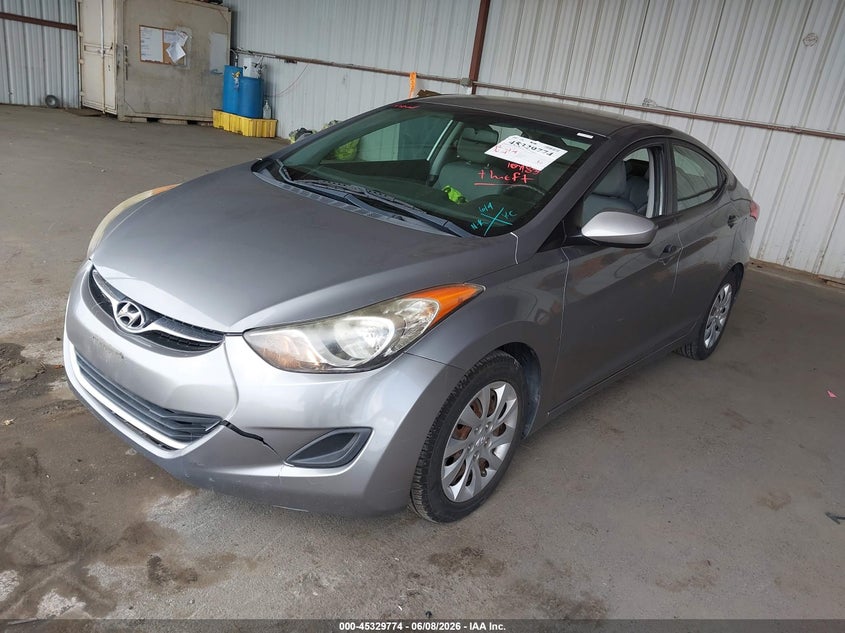 2012 Hyundai Elantra VIN KMHDH4AEXCU230505 IAAI salvage auction — THEFT, Salvage (California), sold $1,125 on 2026-07-23 (photo 2)