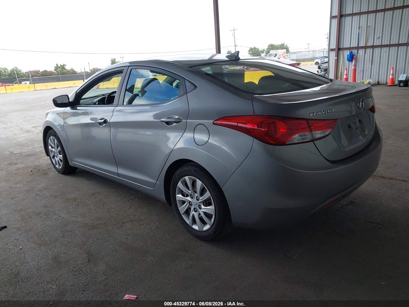 2012 Hyundai Elantra VIN KMHDH4AEXCU230505 IAAI salvage auction — THEFT, Salvage (California), sold $1,125 on 2026-07-23 (photo 3)