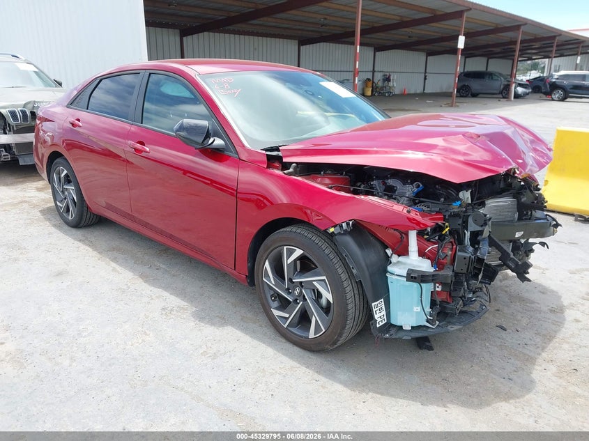 2025 Hyundai Elantra VIN KMHLM4DG3SU036692 IAAI salvage auction — FRONT END, Salvage Title, sold $3,750 on 2026-07-09 (photo 1)