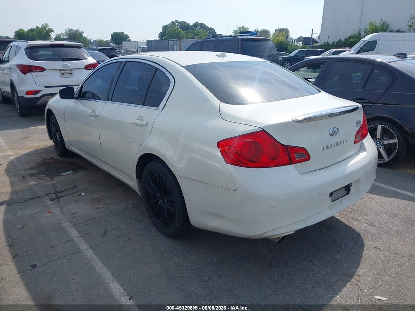 2010 Infiniti G VIN JN1CV6AR7AM460834 IAAI salvage auction — NORMAL WEAR, Salvage Rebuilt (North Carolina), sold $550 on 2026-07-13 (photo 3)