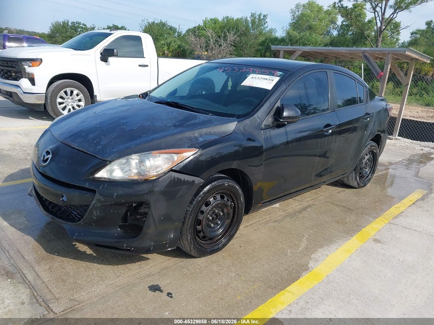 2013 Mazda 3 VIN JM1BL1TF5D1820905 IAAI salvage auction — FRONT & REAR, Clear (Florida), sold $325 on 2026-07-21 (photo 2)