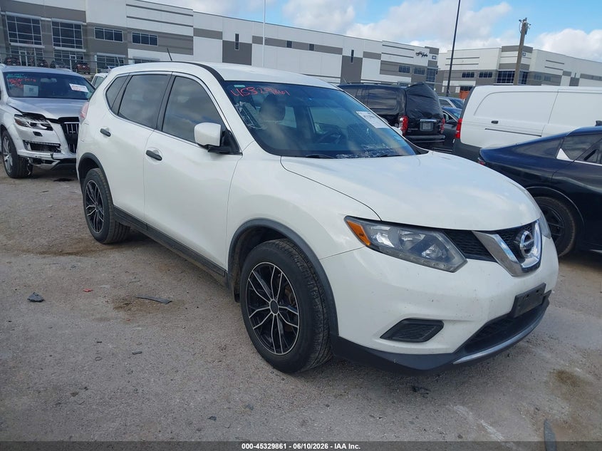 2016 Nissan Rogue VIN JN8AT2MT2GW013842 IAAI salvage auction — HAIL, Original (Texas), sold $1,700 on 2026-07-28 (photo 1)