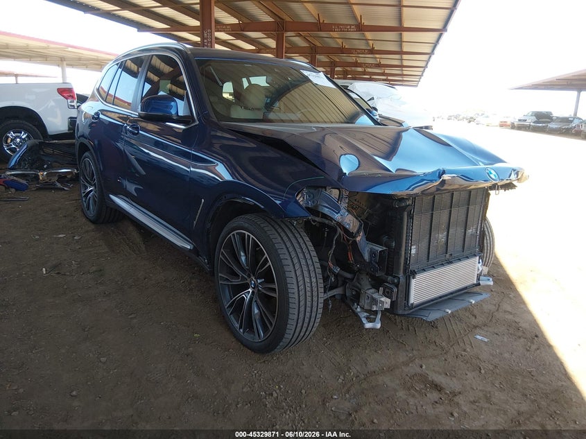 2022 BMW X3 VIN 5UX43DP04N9M92345 IAAI salvage auction — FRONT END, Salvage Title, sold $7,100 on 2026-07-28 (photo 1)