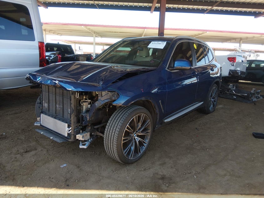 2022 BMW X3 VIN 5UX43DP04N9M92345 IAAI salvage auction — FRONT END, Salvage Title, sold $7,100 on 2026-07-28 (photo 2)