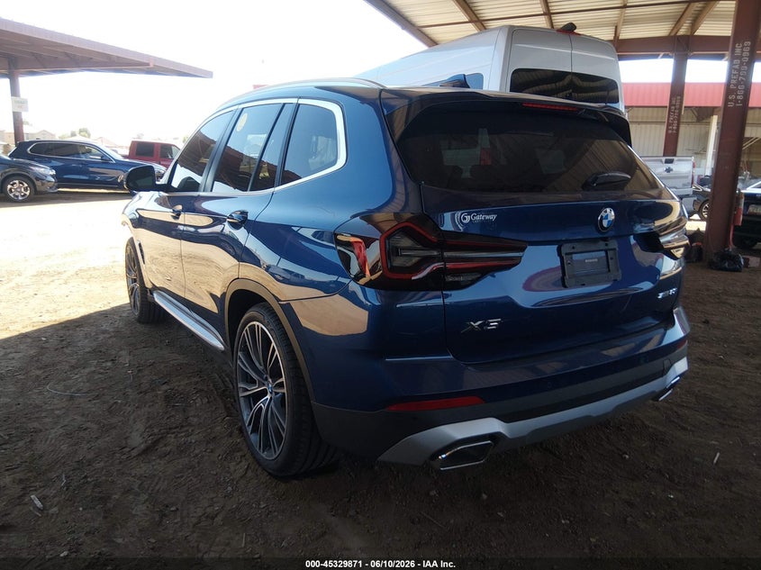 2022 BMW X3 VIN 5UX43DP04N9M92345 IAAI salvage auction — FRONT END, Salvage Title, sold $7,100 on 2026-07-28 (photo 3)