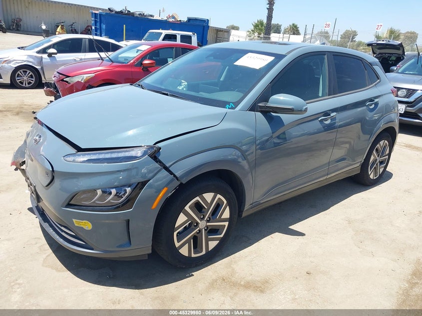 2022 Hyundai Kona VIN KM8K53AG9NU154242 IAAI salvage auction — RIGHT FRONT, Salvage Title, sold $6,300 on 2026-07-10 (photo 2)