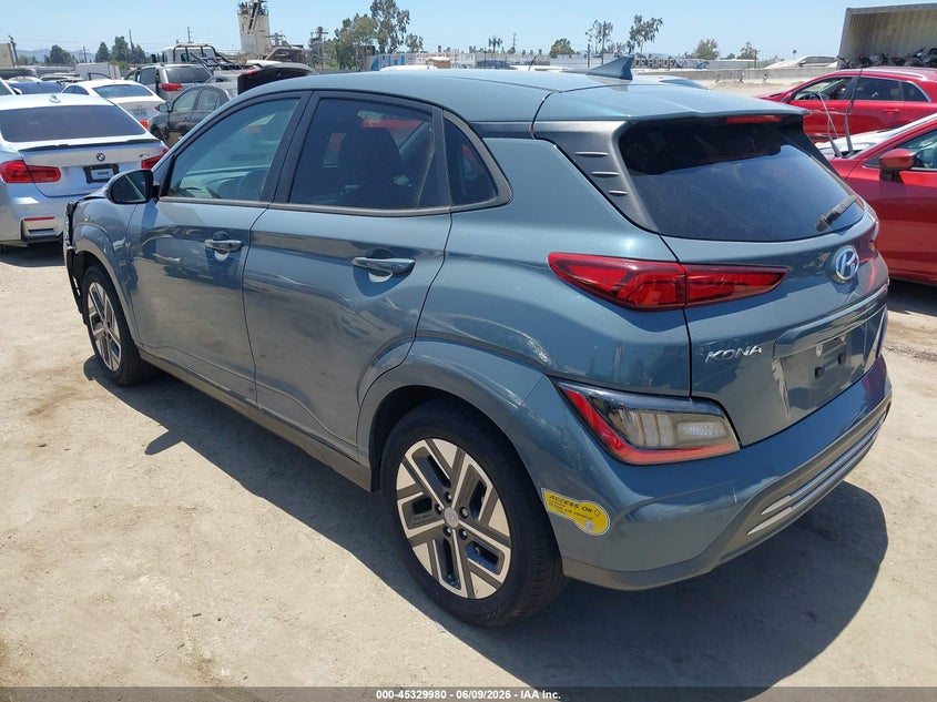 2022 Hyundai Kona VIN KM8K53AG9NU154242 IAAI salvage auction — RIGHT FRONT, Salvage Title, sold $6,300 on 2026-07-10 (photo 3)