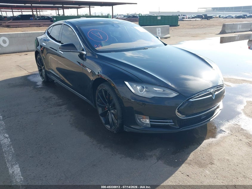 2014 Tesla Model s VIN 5YJSA1H11EFP57314 IAAI salvage auction — NORMAL WEAR, Clear (Arizona), sold $25 on 2026-07-23 (photo 1)