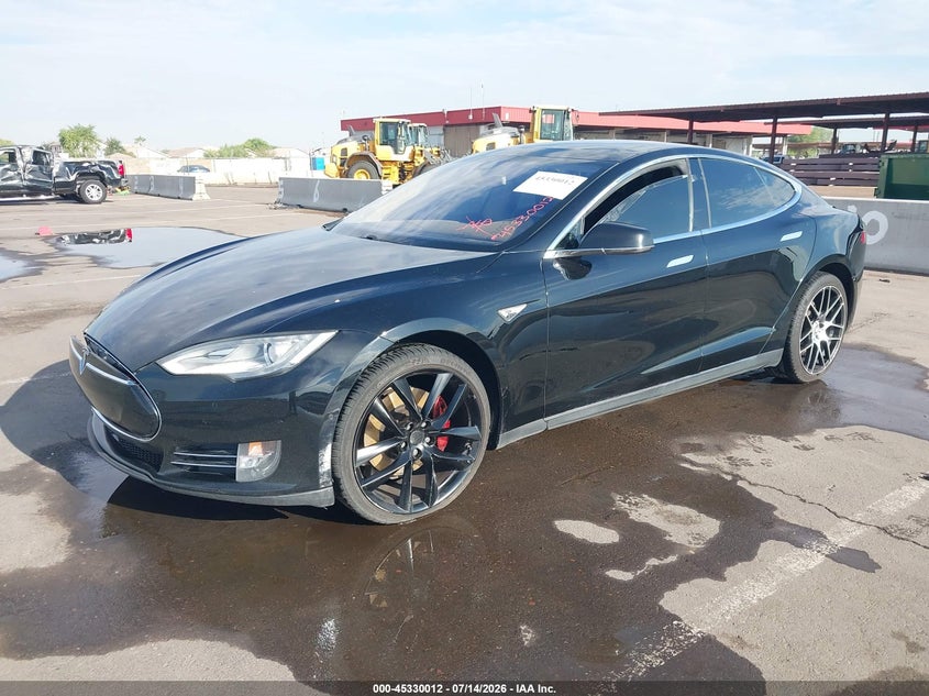 2014 Tesla Model s VIN 5YJSA1H11EFP57314 IAAI salvage auction — NORMAL WEAR, Clear (Arizona), sold $25 on 2026-07-23 (photo 2)