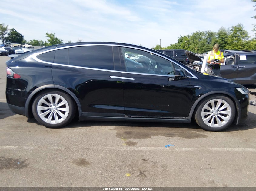 2018 Tesla Model x VIN 5YJXCDE28JF139688 IAAI salvage auction — RIGHT SIDE, Clear (Montana), sold $25 on 2026-07-27 (photo 6)