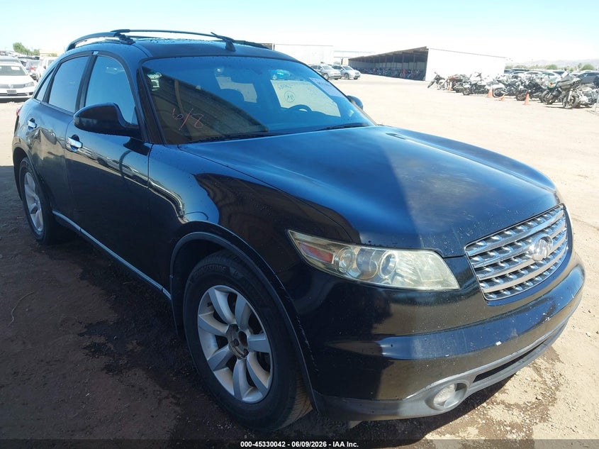 2005 Infiniti Fx35 VIN JNRAS08U85X109200 IAAI salvage auction — LEFT SIDE, Clear (Arizona), sold $475 on 2026-07-07 (photo 1)