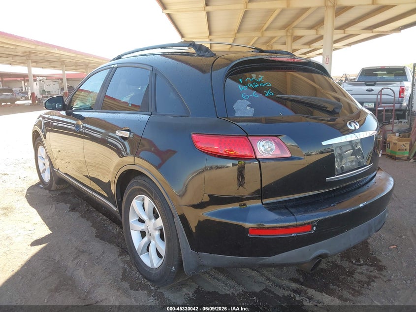 2005 Infiniti Fx35 VIN JNRAS08U85X109200 IAAI salvage auction — LEFT SIDE, Clear (Arizona), sold $475 on 2026-07-07 (photo 3)