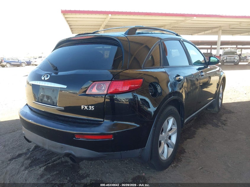 2005 Infiniti Fx35 VIN JNRAS08U85X109200 IAAI salvage auction — LEFT SIDE, Clear (Arizona), sold $475 on 2026-07-07 (photo 4)