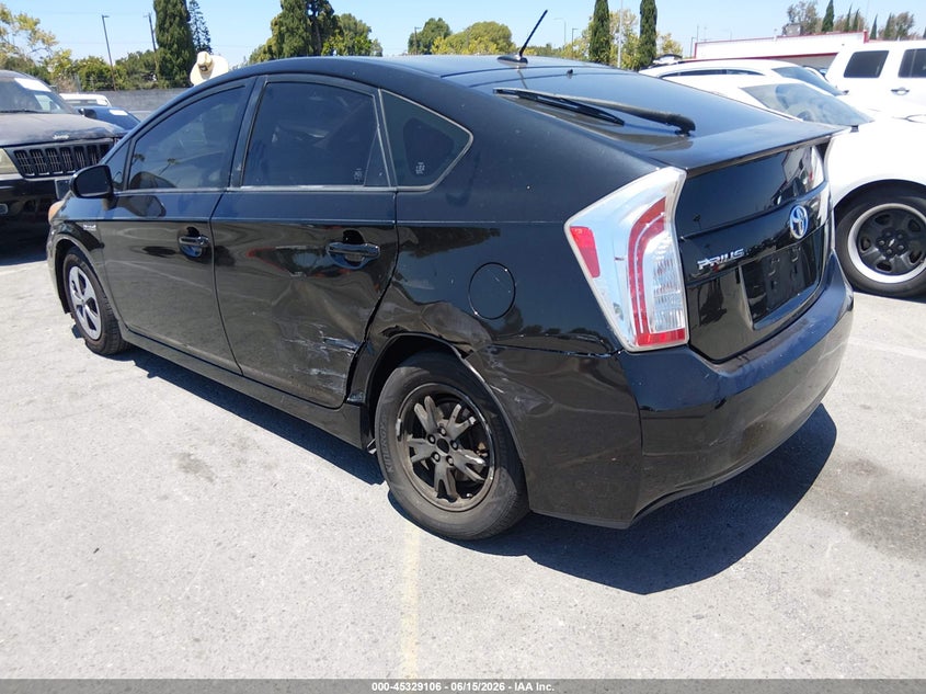2014 Toyota Prius VIN JTDKN3DU7E0382186 IAAI salvage auction — LEFT REAR, Salvage (California), sold $2,100 on 2026-07-23 (photo 3)