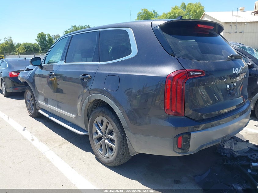 2025 Kia Telluride VIN 5XYP24GC5SG580469 IAAI salvage auction — FRONT END, Salvage (California), sold $3,050 on 2026-07-28 (photo 3)