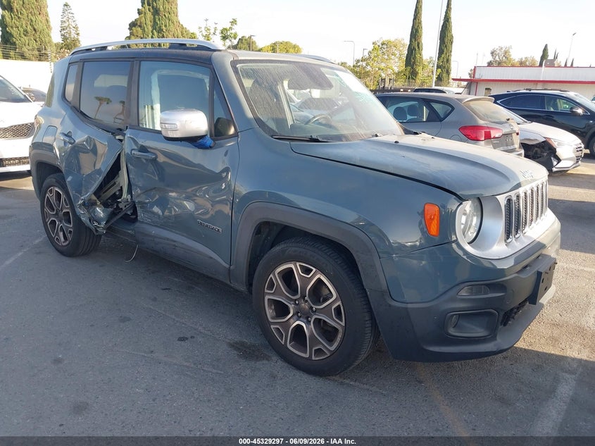2017 Jeep Renegade VIN ZACCJADB8HPE98546 IAAI salvage auction — SIDE, Salvage Title, sold $1,600 on 2026-07-12 (photo 1)