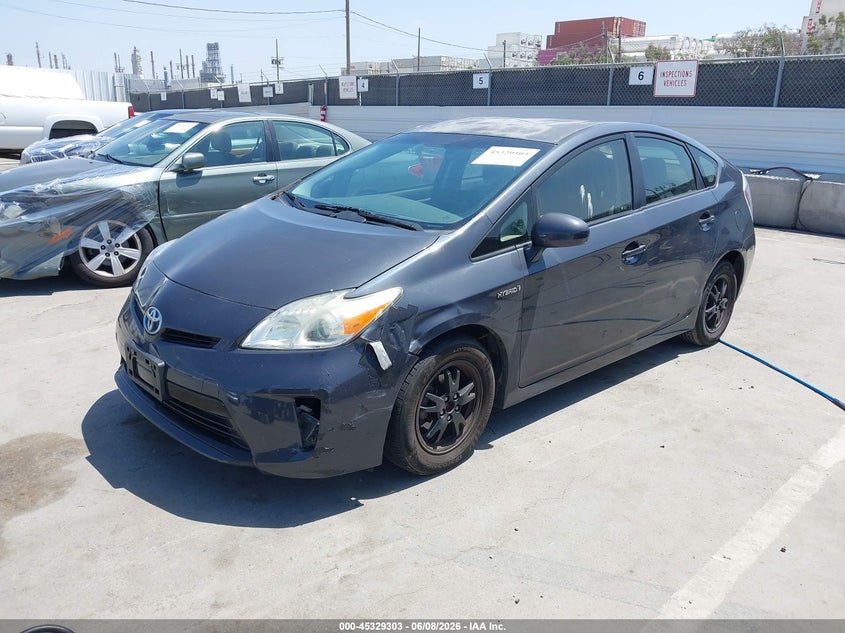 2014 Toyota Prius VIN JTDKN3DU5E1754375 IAAI salvage auction — REAR END, Salvage (California), sold $2,850 on 2026-07-22 (photo 2)