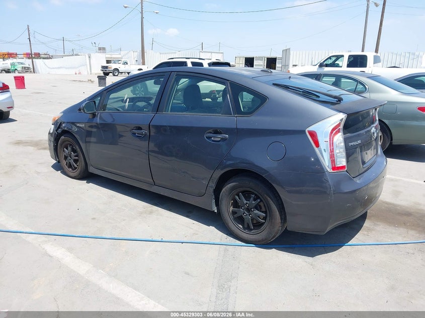 2014 Toyota Prius VIN JTDKN3DU5E1754375 IAAI salvage auction — REAR END, Salvage (California), sold $2,850 on 2026-07-22 (photo 3)