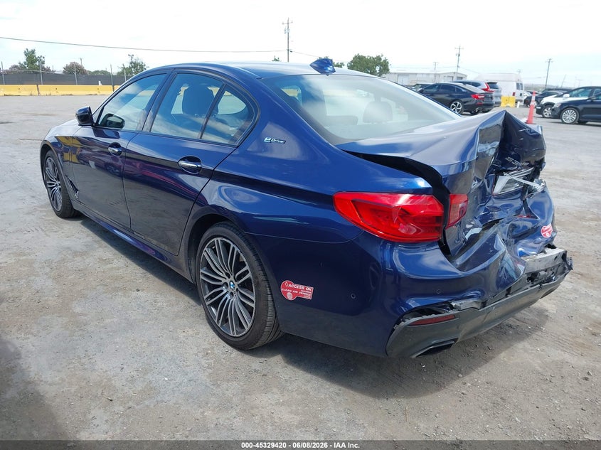 2018 BMW 5er VIN WBAJA9C57JB034405 IAAI salvage auction — REAR END, Salvage (California), sold $4,700 on 2026-08-02 (photo 3)