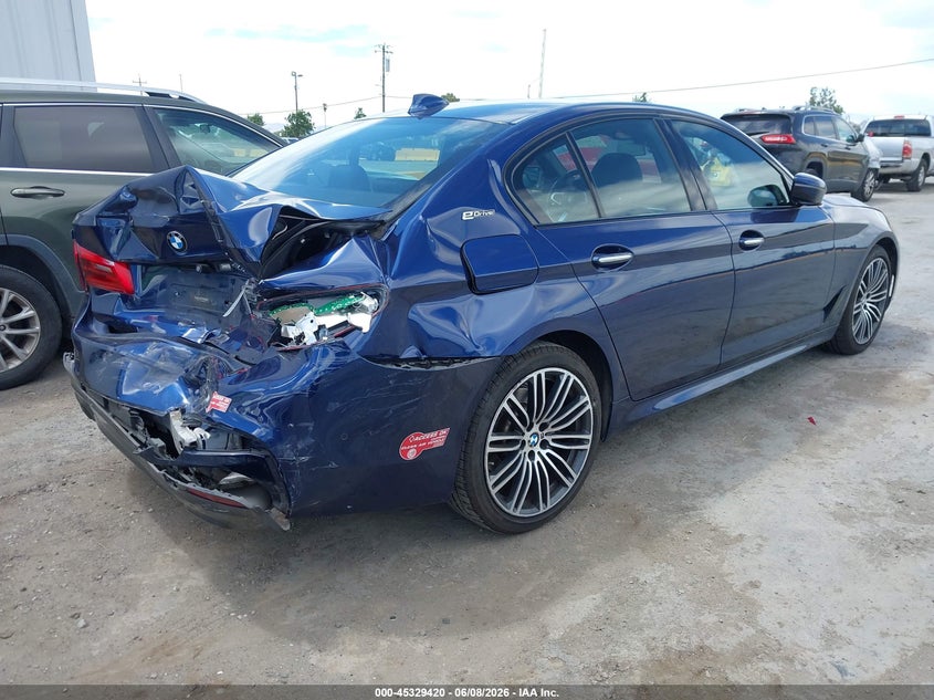 2018 BMW 5er VIN WBAJA9C57JB034405 IAAI salvage auction — REAR END, Salvage (California), sold $4,700 on 2026-08-02 (photo 4)