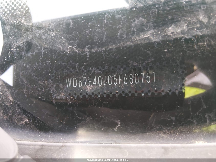 2005 Mercedes-benz C-klasse VIN WDBRF40J05F680751 IAAI salvage auction — LEFT FRONT, Salvage (Texas), sold $400 on 2026-07-08 (photo 9)