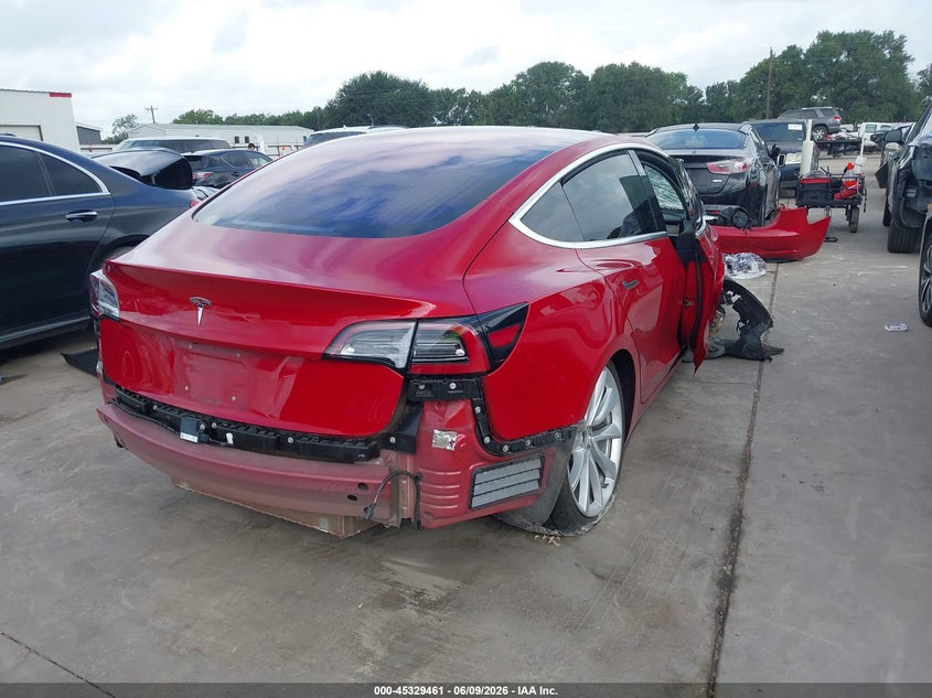 2018 Tesla Model 3 VIN 5YJ3E1EA5JF018132 IAAI salvage auction — FRONT & REAR, Salvage Title, sold $2,750 on 2026-07-09 (photo 4)