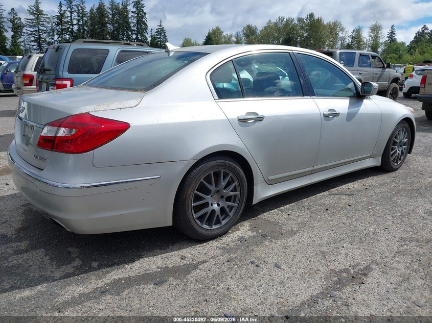 2012 Hyundai Genesis VIN KMHGC4DD4CU178125 IAAI salvage auction — NORMAL WEAR, Salvage Title, sold $475 on 2026-07-15 (photo 4)