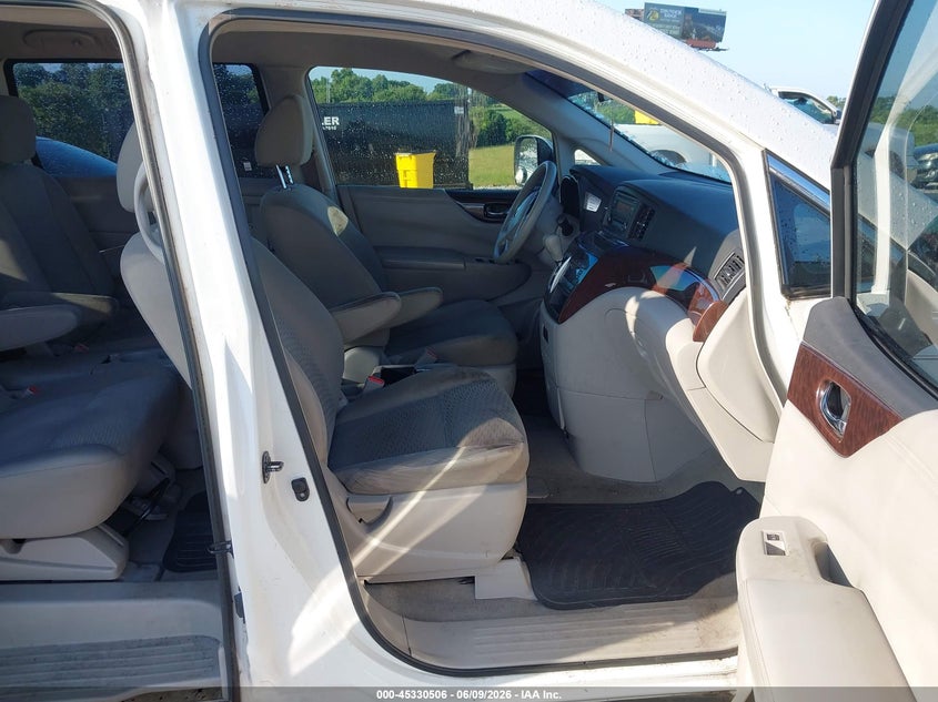 2015 Nissan Quest VIN JN8AE2KP2F9121309 IAAI salvage auction — HAIL, Salvage Title, sold $1,200 on 2026-07-27 (photo 5)
