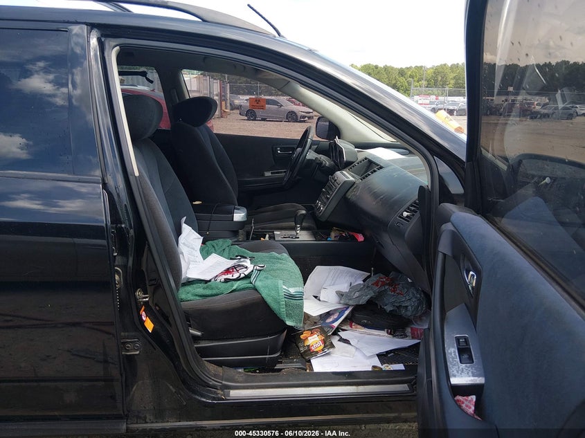 2006 Nissan Murano VIN JN8AZ08T66W422437 IAAI salvage auction — BIOHAZARD/CHEMICAL, Repossession Paperwork (Georgia), sold $225 on 2026-07-24 (photo 5)