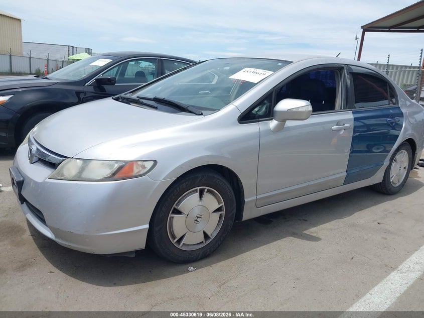 2006 Honda Civic hybrid VIN JHMFA36296S019790 IAAI salvage auction — NORMAL WEAR, App For Dup Clear (California), sold $325 on 2026-07-14 (photo 2)
