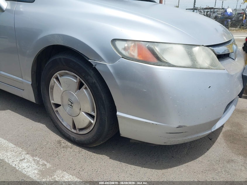 2006 Honda Civic hybrid VIN JHMFA36296S019790 IAAI salvage auction — NORMAL WEAR, App For Dup Clear (California), sold $325 on 2026-07-14 (photo 6)