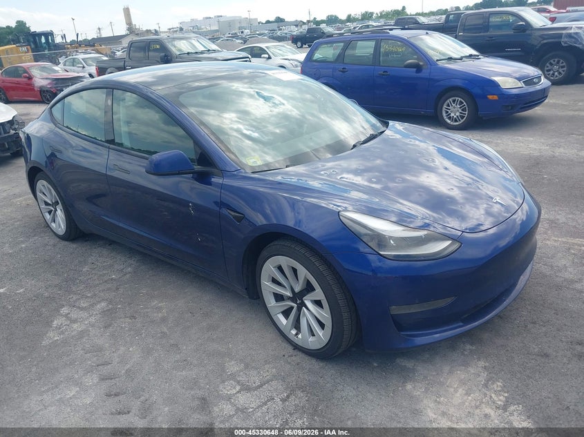 2023 Tesla Model 3 VIN 5YJ3E1EB0PF619823 — IAAI salvage auction photo