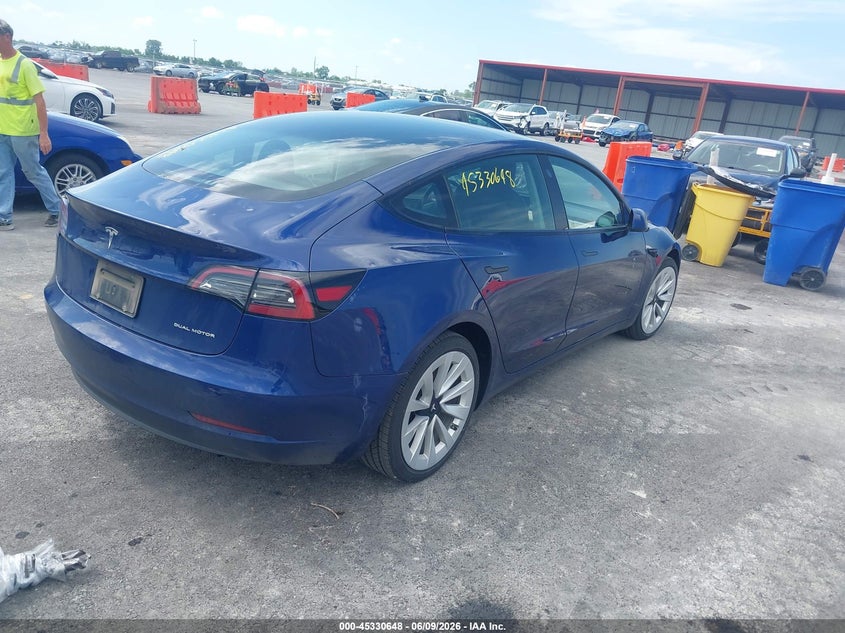 2023 Tesla Model 3 VIN 5YJ3E1EB0PF619823 IAAI salvage auction — HAIL, Clear (Missouri), sold $7,600 on 2026-08-22 (photo 4)