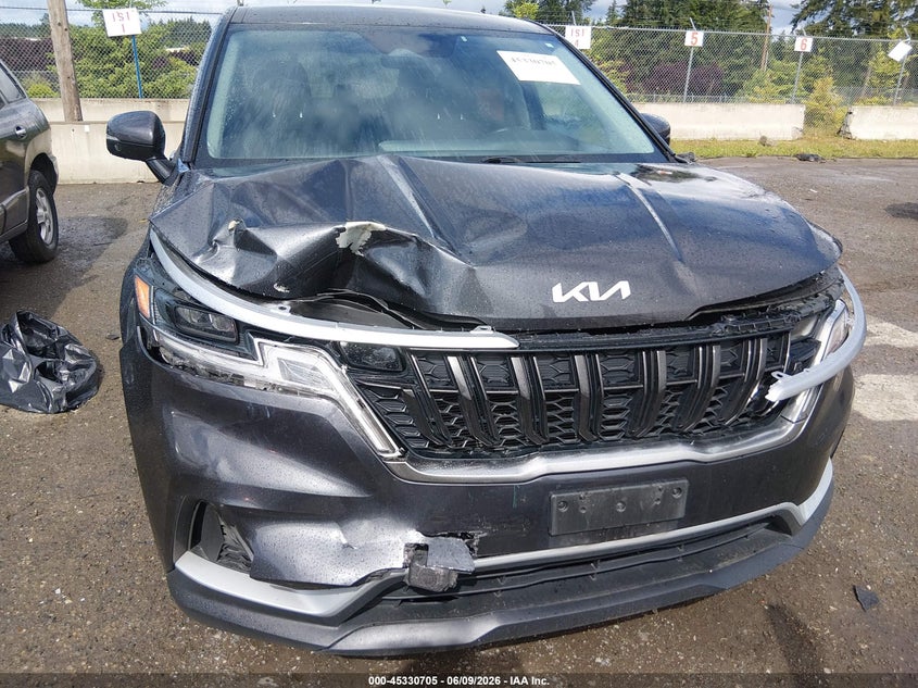 2023 Kia Carnival VIN KNDNB4H36P6281637 IAAI salvage auction — FRONT END, Salvage Title, sold $5,350 on 2026-07-22 (photo 6)