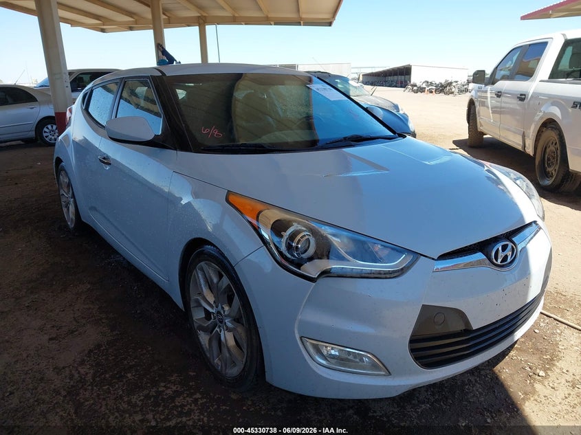 2015 Hyundai Veloster VIN KMHTC6AD9FU218573 IAAI salvage auction — FRONT END, Clear (Arizona), sold $1,900 on 2026-07-14 (photo 1)