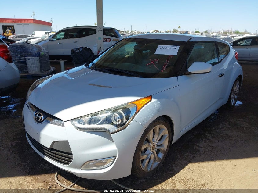 2015 Hyundai Veloster VIN KMHTC6AD9FU218573 IAAI salvage auction — FRONT END, Clear (Arizona), sold $1,900 on 2026-07-14 (photo 2)
