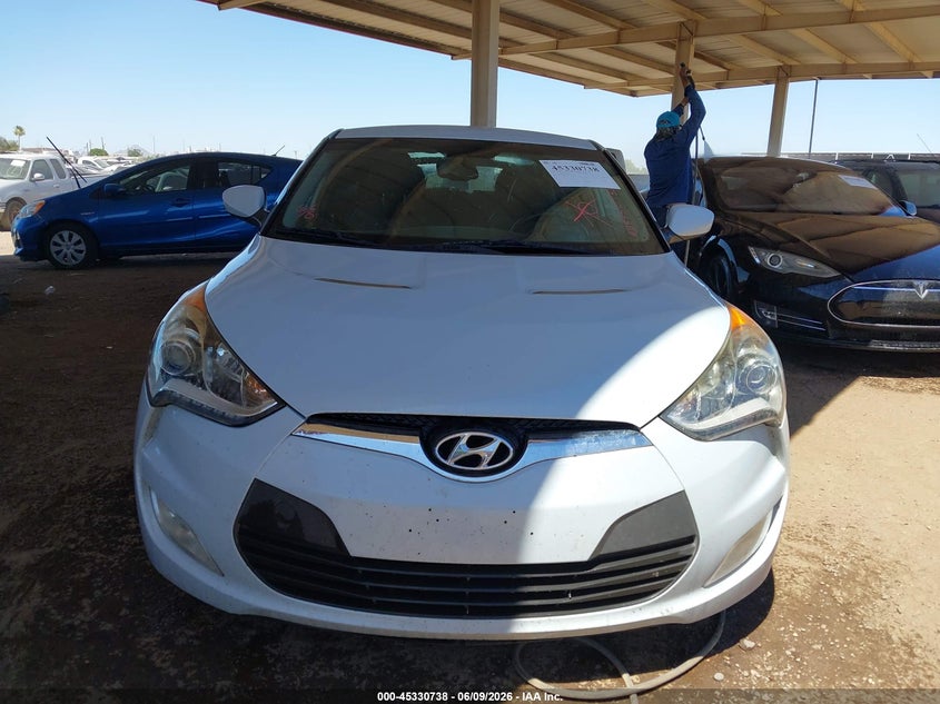 2015 Hyundai Veloster VIN KMHTC6AD9FU218573 IAAI salvage auction — FRONT END, Clear (Arizona), sold $1,900 on 2026-07-14 (photo 6)