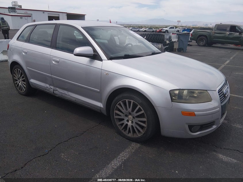 2008 Audi A3 VIN WAUNF78P98A072168 IAAI salvage auction — NORMAL WEAR, Clear (California), sold $275 on 2026-07-17 (photo 1)