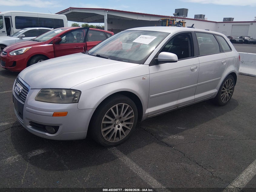 2008 Audi A3 VIN WAUNF78P98A072168 IAAI salvage auction — NORMAL WEAR, Clear (California), sold $275 on 2026-07-17 (photo 2)