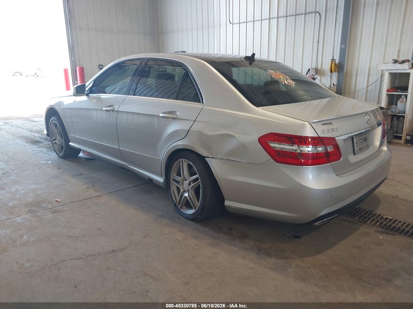2011 Mercedes-benz E-class VIN WDDHF9ABXBA500417 IAAI salvage auction — LEFT REAR, Regular (South Dakota), sold $3,650 on 2026-08-04 (photo 3)