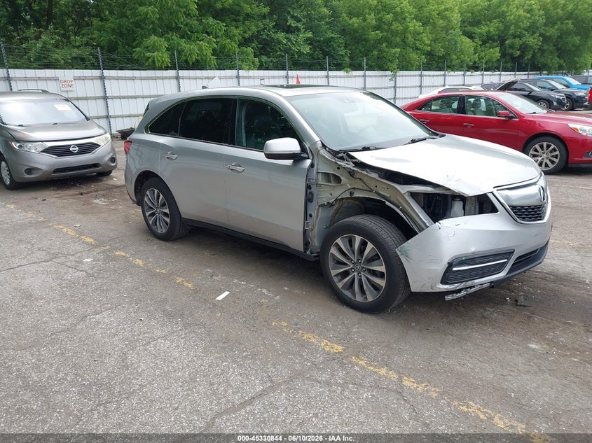 2015 Acura Mdx VIN 5FRYD4H48FB009656 IAAI salvage auction — RIGHT FRONT, Salvage Title, sold $1,900 on 2026-07-18 (photo 1)