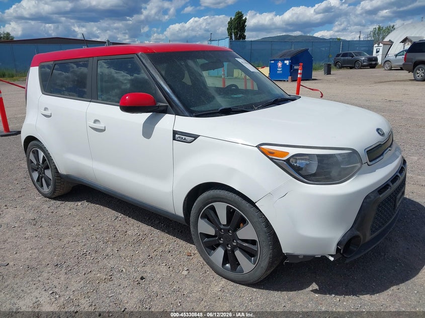 2016 Kia Soul VIN KNDJP3A56G7317875 IAAI salvage auction — NORMAL WEAR, Clear (Montana), sold $650 on 2026-07-22 (photo 1)
