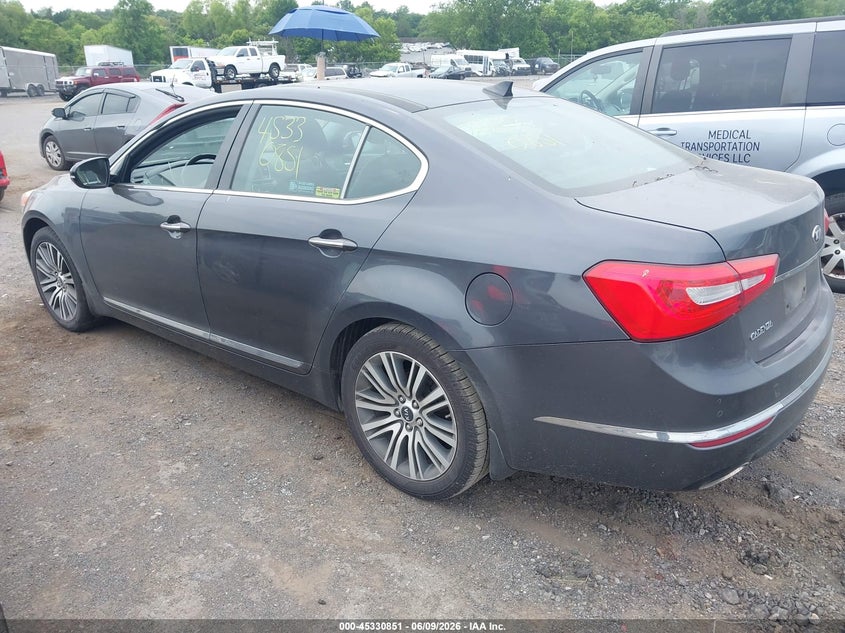 2015 Kia Cadenza VIN KNALN4D71F5172673 IAAI salvage auction — NORMAL WEAR, Salvage Title, sold $600 on 2026-07-14 (photo 3)