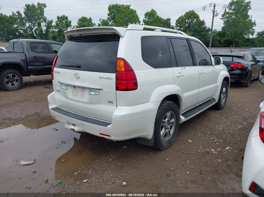 2004 Lexus Gx 470 VIN JTJBT20X140031642 IAAI salvage auction — NORMAL WEAR, Original (Ohio), sold $1,550 on 2026-07-23 (photo 4)